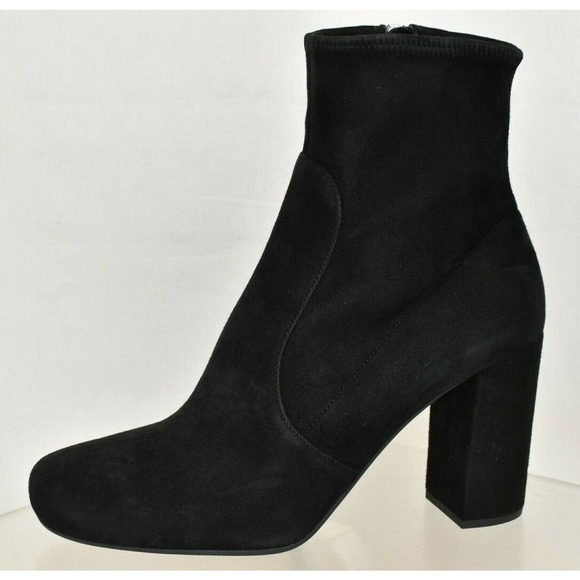 PRADA 1T193F BLACK SUEDE SHORT ANKLE ZIPPER CLASSIC PUMPS BOOTS 40 $975 ITALY - Picture 5 of 12